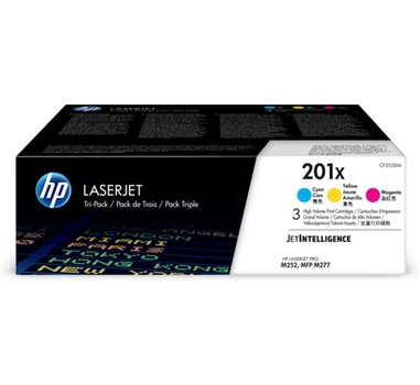 [107371] HP TONER MULTIPACK 201X CYAN/MAGENTA/AMARILLO (CF401x/CF402x/CF403x) LASERJET PRO M252 M277 MFP