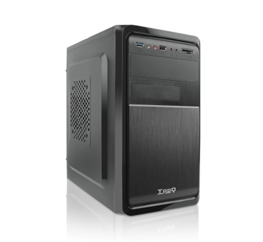 [107234] Caja microATX TooQ TQC-4735U3C-B Negra - FA 500w - 1 x USB 2.0 - 1x USB 3.0 - Lector de tarjetas - 365 x178x355 mm