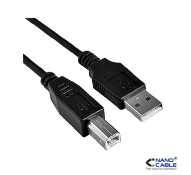 [106963] Nanocable - Cable USB 2.0 para impresora de 4,5m conexión A/M - A/H negro