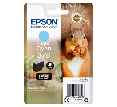 [113882] Epson Cartucho de tinta Cian (claro) 360 páginas C13T37854010 (378)