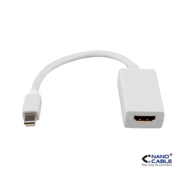[106739] Nanocable - Adaptador Mini Displayport a HDMI MINI DP/M-HDMI/H 15cm Blanco