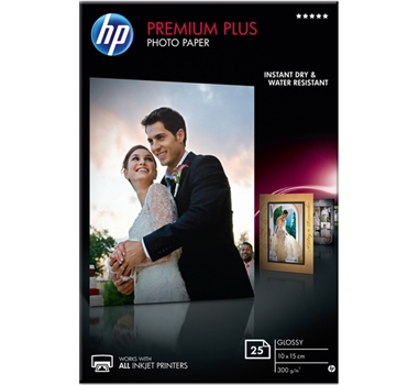 [113731] HP Papel foto premium glossy 100 x 150 mm 300 grs 25 hojas/paq. CR677A (Premium Plus)