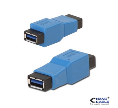 [106699] Nanocable - Adaptador USB 3.0 A-H a A-H - Hembra-Hembra - Empalme cable USB 3.0