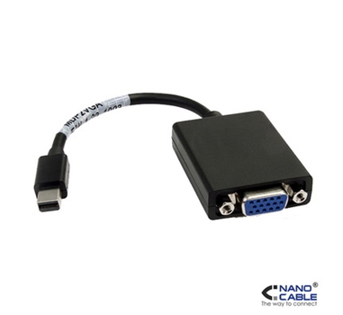 [106678] Nanocable - Adaptador Mini Displayport a SVGA - MiniDP/M-SVGA/H negro 15cm