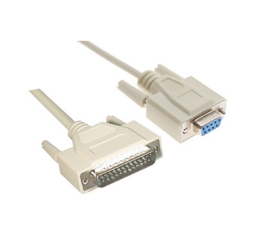 [106662] Nanocable - Cable Null Modem DB9 Hembra a DB25 Macho 1.8m