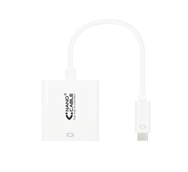 [113039] Nanocable - Conversor USB-C/M a HDMI/H - 4K - 15cm - Color Blanco