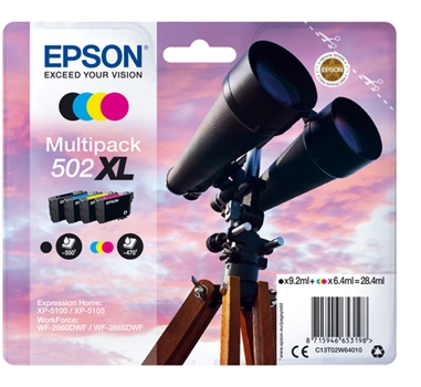 [113028] EPSON MULTIPACK 4 COLOURS 502XL INK XP-5100 WF-2860DWF WF-2865DWF