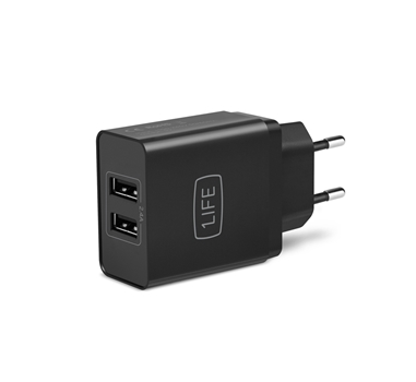 [112777] 1LIFE - Cargador Pared 5V 2x USB 2.4A