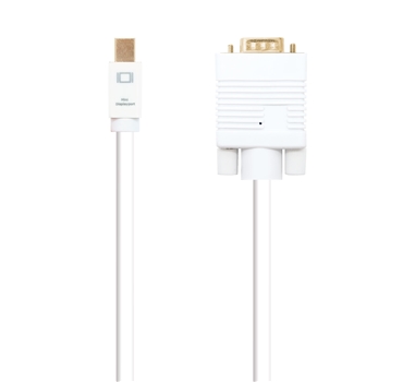 [112662] Nanocable - Cable Mini DisplayPort/M a VGA/M - Blanco - Longitud 5.0 m