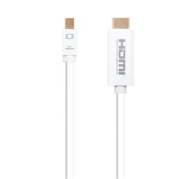 [112658] Nanocable - Cable Mini DisplayPort/M a HDMI/M - Blanco - Longitud 5.0 m