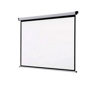 [112360] Approx! Pantalla Mural / Techo eléctrica motorizada - 200 x 200 cm - 111" - Tela blanco mate y trasera negra opaca