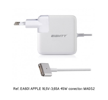 [111882] Eightt - Cargador Específico Compatible con APPLE 16,5V-3,65A 60W MAGSAFE2  