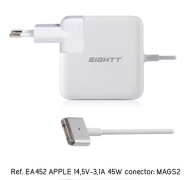 [111880] Eightt - Cargador Específico Compatible con APPLE 14,5V-3,1A 45W MAGSAFE2  