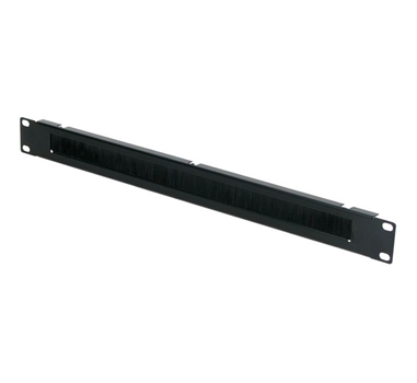 [111873] Panel frontal 1U con cepillo para armarios rack - Color negro