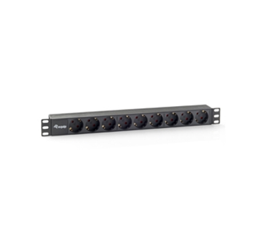 [111832] Equip - Regleta Alimentación RAck 19 1U - 9 Tomas Schuko - SIN interruptor