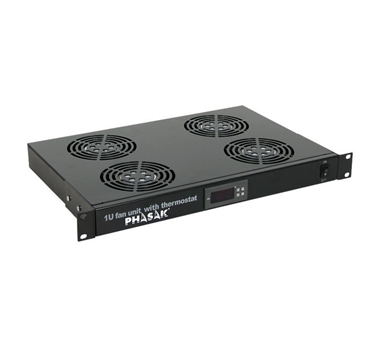 [111742] Conjunto ventilacion 4 coolers y termostato 1U negro