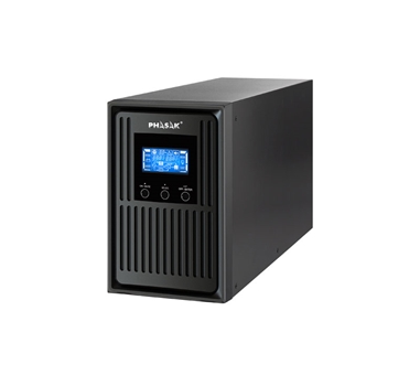 [111594] Phasak - SAI PH 9210 - Online - 1KVA / 900W - Formato Torre - 3 Schuko - LCD - RS232-USB+RJ45 - Baterias 2x9Ah