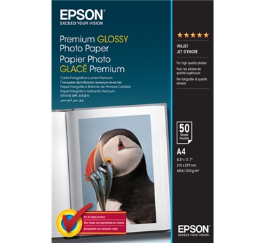 [111205]  Epson Papel A4 Premium Glossy Photo 255gr. 50 Hojas
