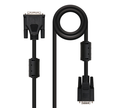 [111027] Nanocable - Cable DVI a SVGA, DVI 18+5/M-HDB15/M, negro, 5.0m