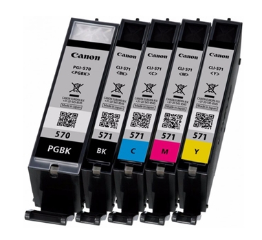[110881] CANON PACK 5 CARTUCHOS PGI570 NEGRO Y CLI571 CYAN, MAGENTA, AMARILLO Y NEGRO PIXMA MG6850 5750