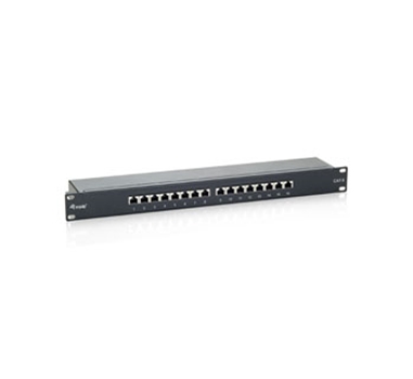 [110437] Equip - Patch Panel 16 Puertos Cat.6 - Apantallado - Color Negro