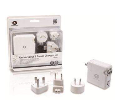 [110301] Conceptronic - Kit de viaje universal - USB -1A + 2.1A