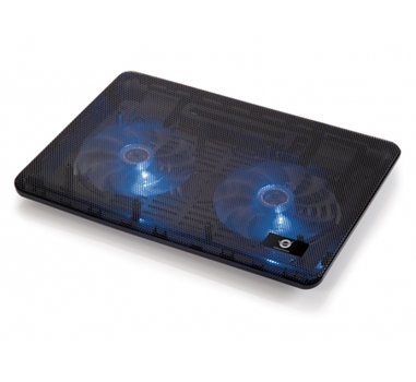 [110286] Conceptronic - Base refrigeradora para portatil hasta 17" - 2 Ventiladores - Hub USB - Funcion Atril