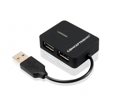 [110277] Conceptronic - Hub 4 Puertos USB 2.0 - Tamaño compacto