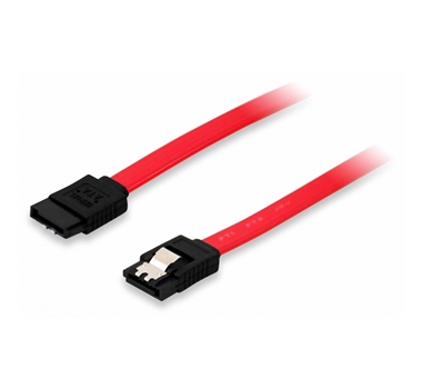 [110168] Equip - Cable SATA II - Con clip de seguridad - 0,5m - Rojo