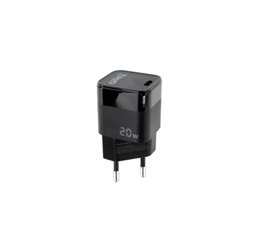 [130764] CARGADOR PARED USB-C PD 20W NEGRO