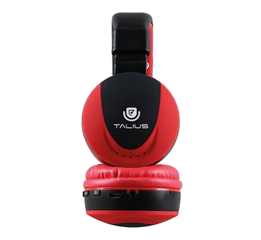 [109519] Talius - Auriculares HPH-5006BT - Formato diadema - Inalambricos - Bluetooth - Microfono - microSD - Radio FM - Control de volumen - Rojo