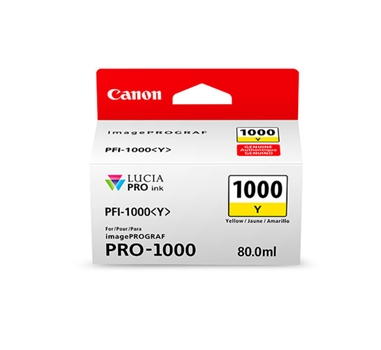 [108742] Canon Cartucho Amarillo PFI-1000Y  iPF PRO1000 80ML.