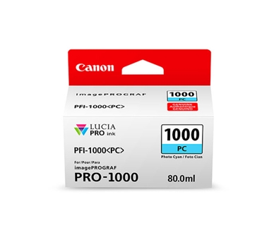 [108736] Canon Cartucho Photo Cian PFI-1000PC  iPF PRO1000 80ML.