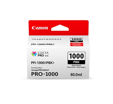 [108735] Canon Cartucho Negro Photo PFI-1000PBK iPF PRO1000 80ML.