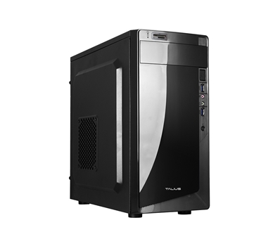 [108693] Talius - Caja Micro-ATX Denver - FA 500W - 2x USB 3.0 + Jack 3.5 - Lector de SD y microSD - Negro