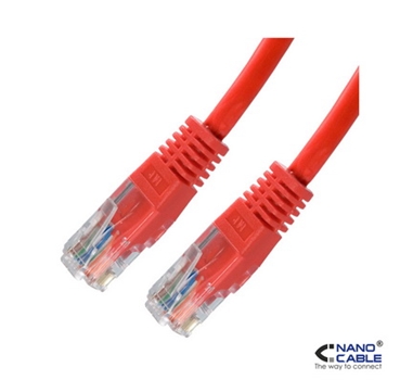 [106978] Nanocable - Cable de red latiguillo UTP CAT.6 de 3m - color Rojo