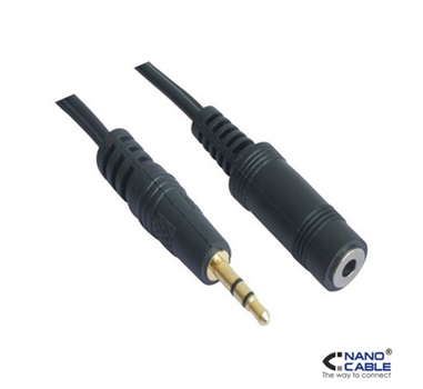 [106861] Nanocable - Cable alargador audio estereo 5m - jack 3.5/M a jack 3,5/H