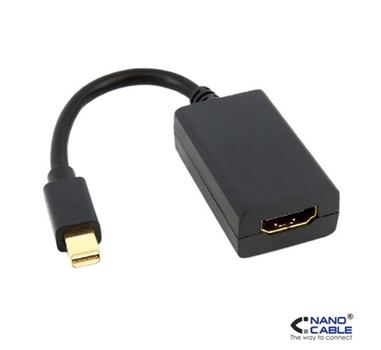[106674] Nanocable - Adaptador Mini DisplayPort a HDMI/H negro 15cm