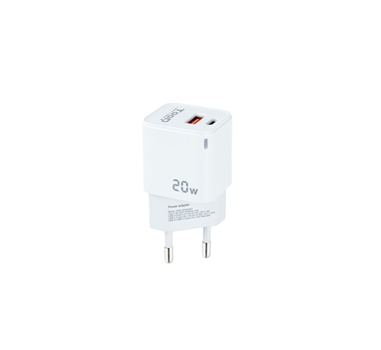 [125070] TooQ - CARGADOR DE PARED USB-C/PD + USB-A/QC 20W
