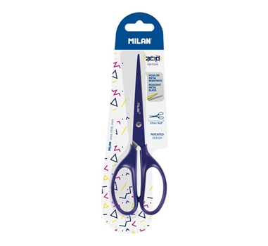 [122898] MILAN TIJERAS ACID 17CM MANGO PLASTICO AZUL