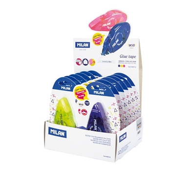[122925] MILAN PEGAMENTO EN CINTA 8,4MM X 12M COLORES SURTIDOS BLISTER - EXPOSITOR 12U