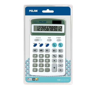 [122924] MILAN CALCULADORA BLANCO 12 DIGITOS DUAL BLISTER