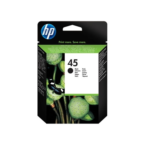 [25021] HP CARTUCHO NEGRO Nº45 42ML 833 PAG. DESKJET/710C/720C/810C/815C/820/850/870/880C/99CX/8900/895CXI/930C/1000/CM/950/1180C/1280/1600C/1125C SERIES/960/970/980/990/1100C/1220/6120/6122/6127/9300
