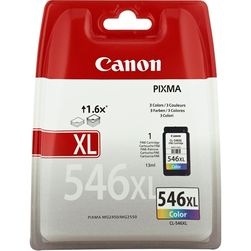 [92276] CANON CARTUCHO COLOR CL546XL 13ML 300 PÁGINAS BLISTER+ALARMA ACÚSTICO- MAGNÉTICA PIXMA/MG2450/MG2550