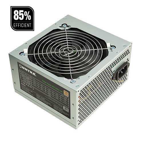 [98325] Fuente Alimentación Unykach ATX - 300W - 85% Eficiencia - Ventilador 12cm - 24 pins - 2x S-ATA - 1x PCIex - 2x Molex - PFC Activo - Protección picos de tensión y cortocircuitos