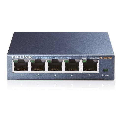 [97207] TPLINK - Switch 5P 10/100/1000 Mbps TL-SG105 RJ45 - Carcarsa metálica