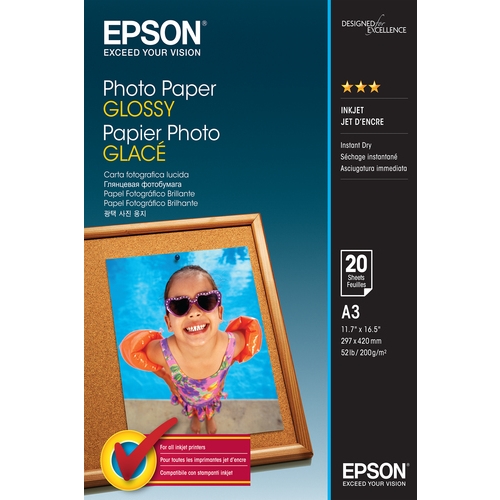 [101235] Epson Papel Photo Glossy A3 20 hojas 200 grs