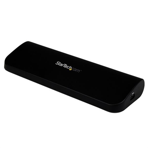 [102274] StarTech.com USB3SDOCKHDV - Universal USB 3.0 Laptop Docking Station - Dual Video HDMI - DVI VGA with Audio and Ethernet - 3 x USB - 3 x USB 3.0 - Red (RJ-45) - HDMI - DVI - VGA - Micrófono - Cableado