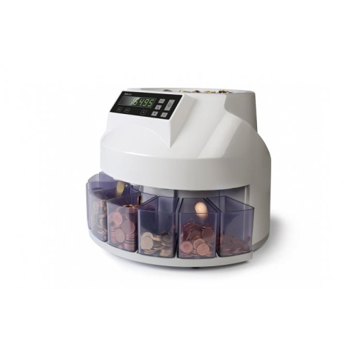 [102134] Safescan 1250, Contador y clasificador de monedas de Euro, Incluye tubos de monedas.