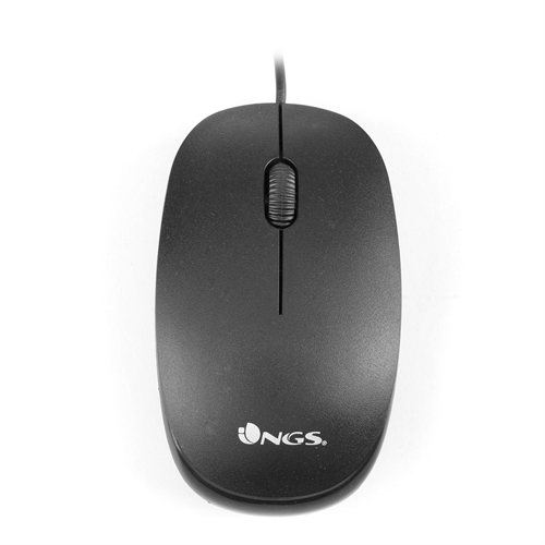 [101712] NGS FLAME - ratón optico - USB - scroll vertical - rueda - 1000 dpi - Negro